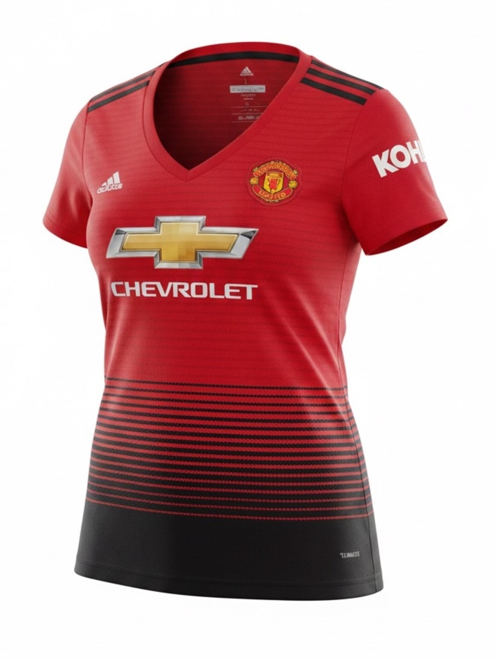 adidas Manchester United 2018/19 Home Jersey Women's Size L Red Climalite